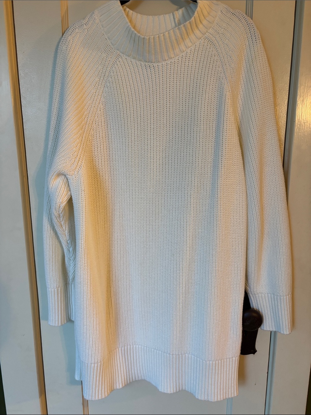 Lands End White Sweater Dress